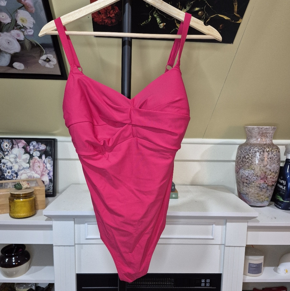Vibrant Pink Women's One Piece Swimsuit